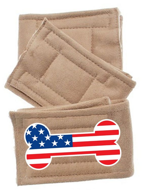Peter Pads Tan 3 Pack 5 sizes with Design USA Bone Flag